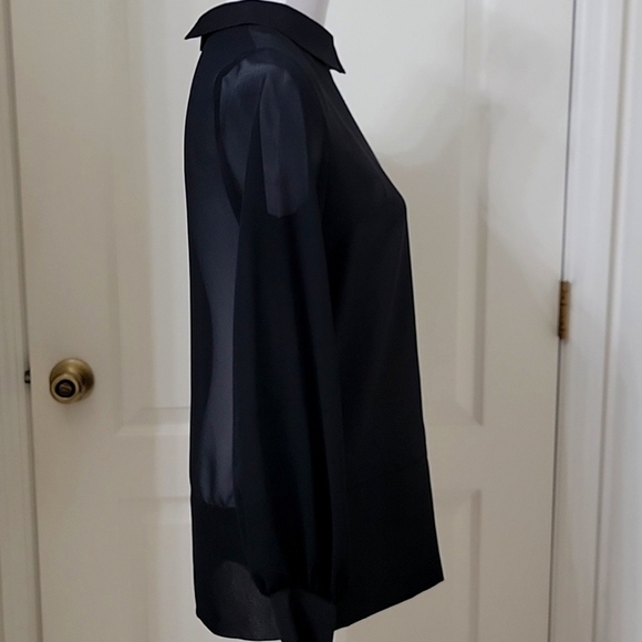 BCBGeneration Size XS Black Semi Sheer Tunic NEW with Tag - Picture 7 of 14